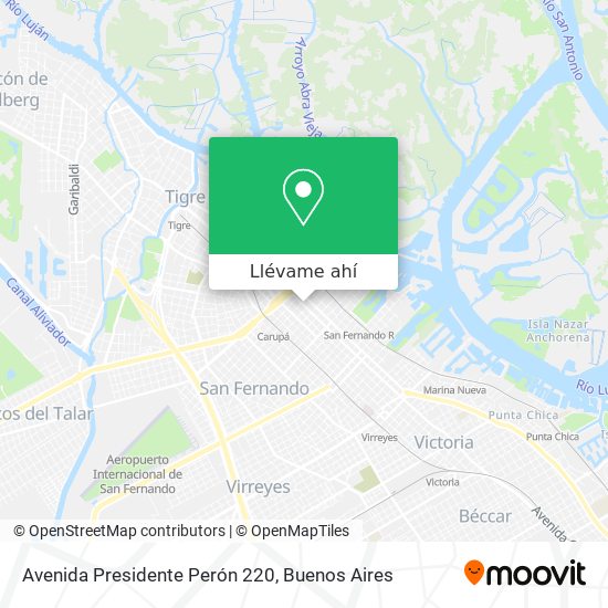 Mapa de Avenida Presidente Perón 220