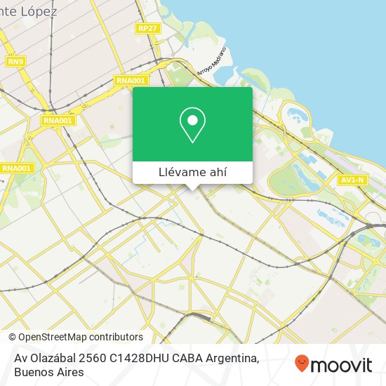 Mapa de Av  Olazábal 2560  C1428DHU CABA  Argentina