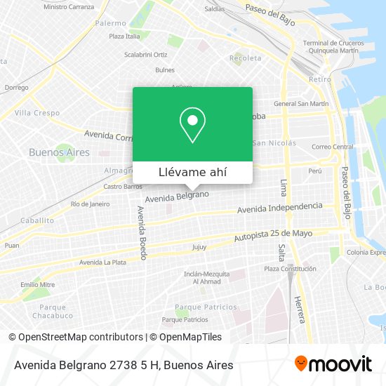 Mapa de Avenida Belgrano 2738 5 H