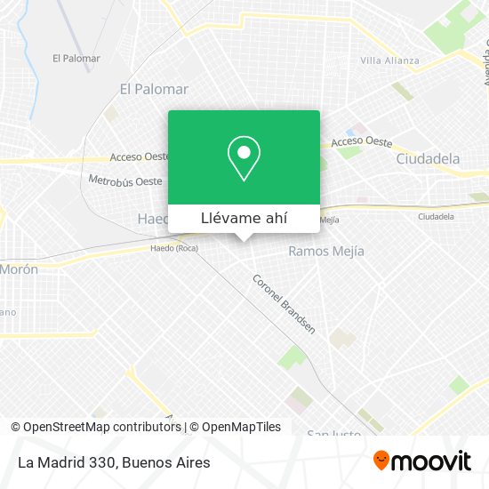 Mapa de La Madrid 330