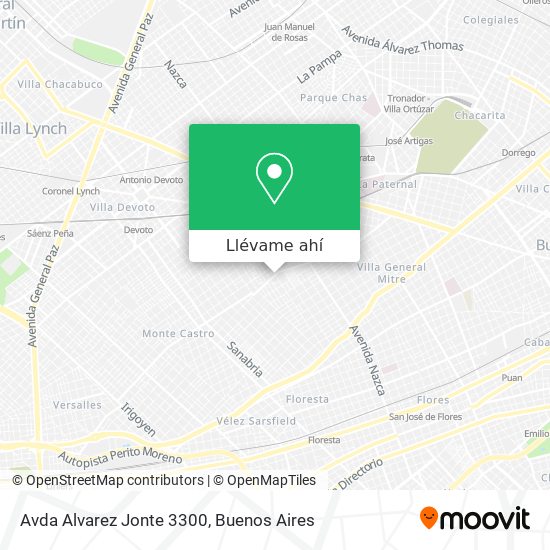 Mapa de Avda  Alvarez Jonte 3300