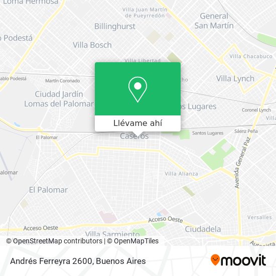 Mapa de Andrés Ferreyra 2600