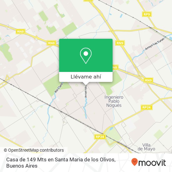 Mapa de Casa de 149 Mts  en Santa Maria de los Olivos