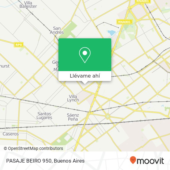 Mapa de PASAJE BEIRO 950