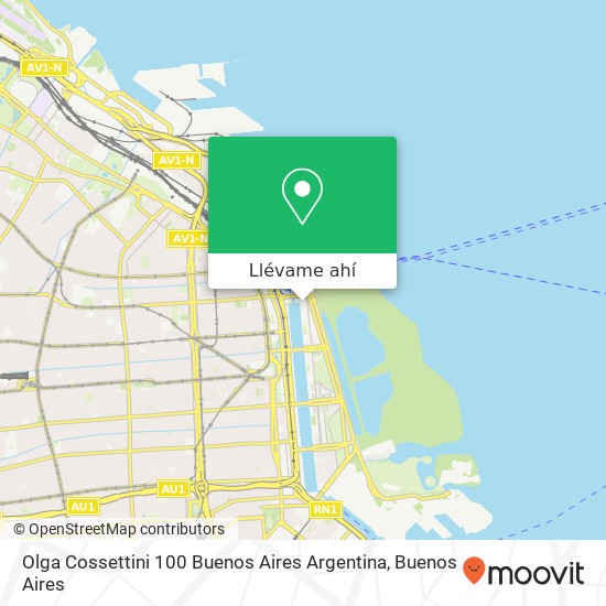 Mapa de Olga Cossettini 100  Buenos Aires  Argentina