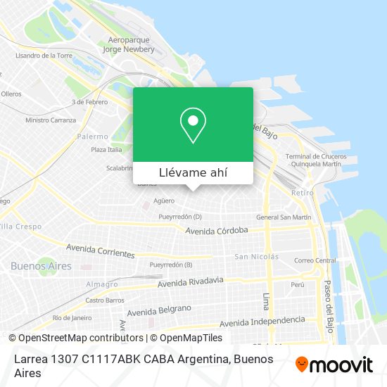 Mapa de Larrea 1307  C1117ABK CABA  Argentina