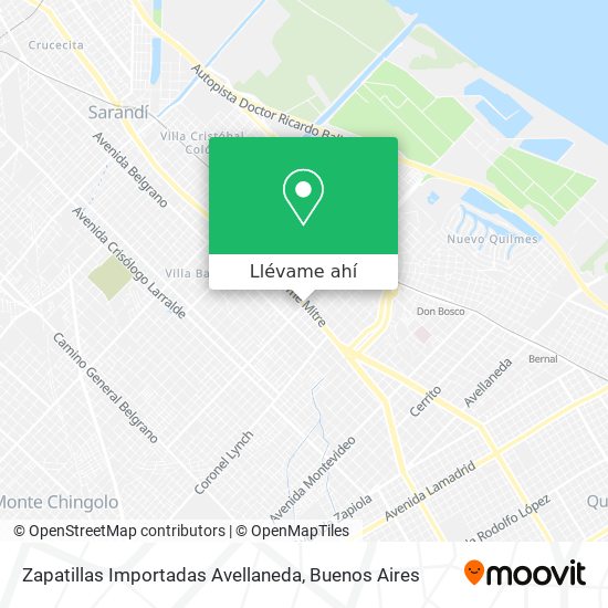 Mapa de Zapatillas Importadas Avellaneda