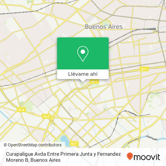 Mapa de Curapaligue  Avda  Entre Primera Junta y Fernandez Moreno  B