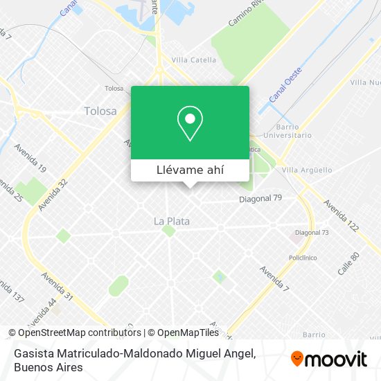 Mapa de Gasista Matriculado-Maldonado Miguel Angel