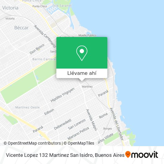 Mapa de Vicente Lopez 132   Martinez   San Isidro