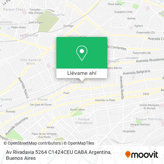 Mapa de Av  Rivadavia 5264  C1424CEU CABA  Argentina
