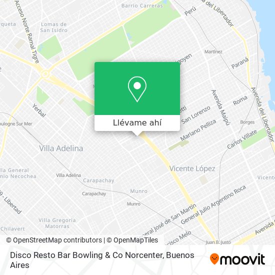 Mapa de Disco Resto Bar Bowling & Co Norcenter