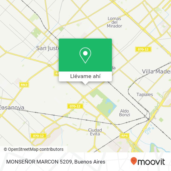 Mapa de MONSEÑOR MARCON 5209