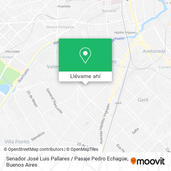 Mapa de Senador José Luis Pallares / Pasaje Pedro Echagüe