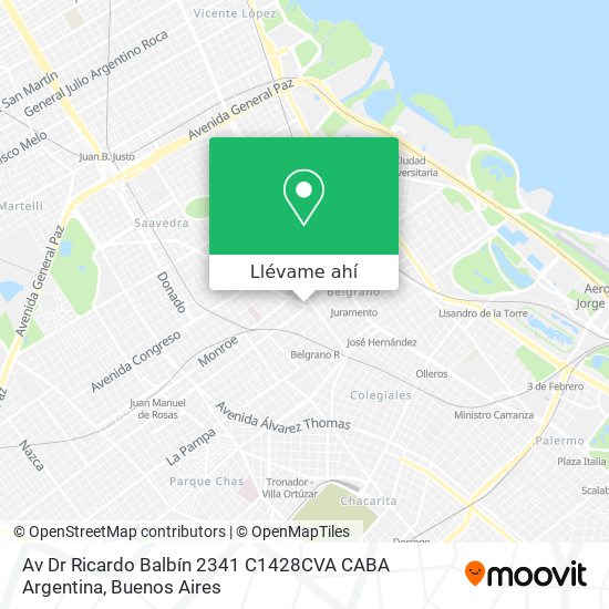 Mapa de Av  Dr  Ricardo Balbín 2341  C1428CVA CABA  Argentina