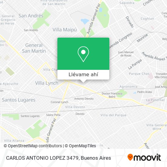 Mapa de CARLOS ANTONIO LOPEZ 3479