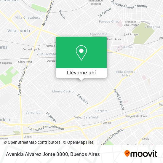Mapa de Avenida Alvarez Jonte 3800