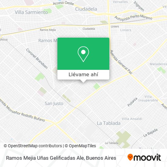 Mapa de Ramos Mejia Uñas Gelificadas Ale