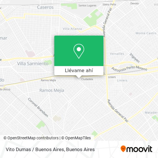 Mapa de Vito Dumas / Buenos Aires