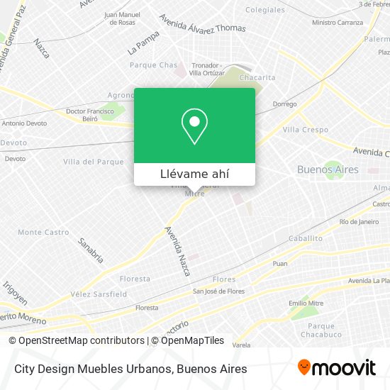 Mapa de City Design Muebles Urbanos