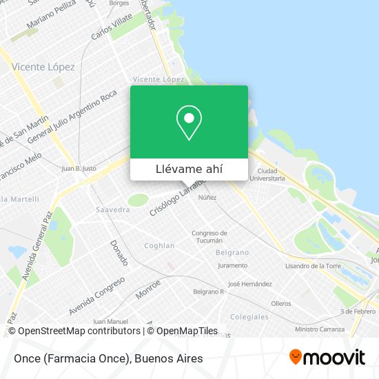 Mapa de Once (Farmacia Once)