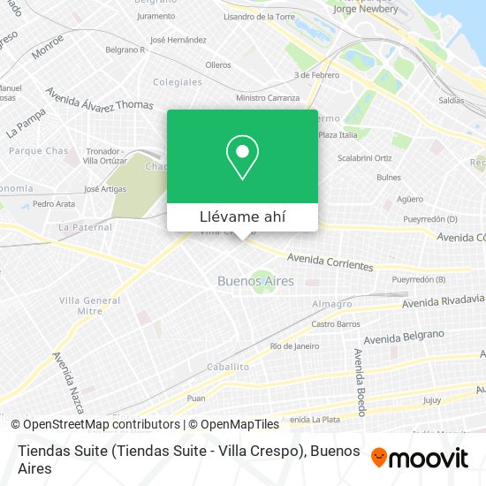 Mapa de Tiendas Suite (Tiendas Suite - Villa Crespo)