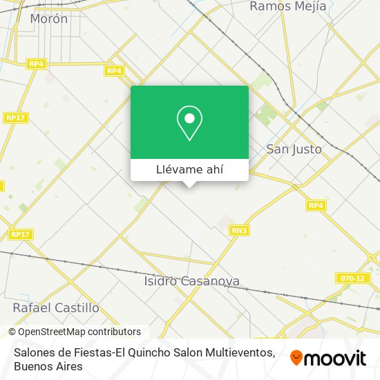 Mapa de Salones de Fiestas-El Quincho Salon Multieventos