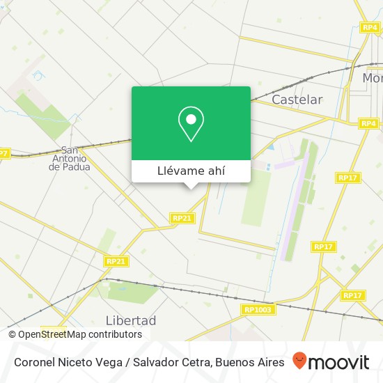 Mapa de Coronel Niceto Vega / Salvador Cetra