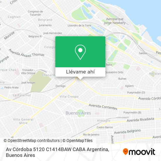 Mapa de Av  Córdoba 5120  C1414BAW CABA  Argentina