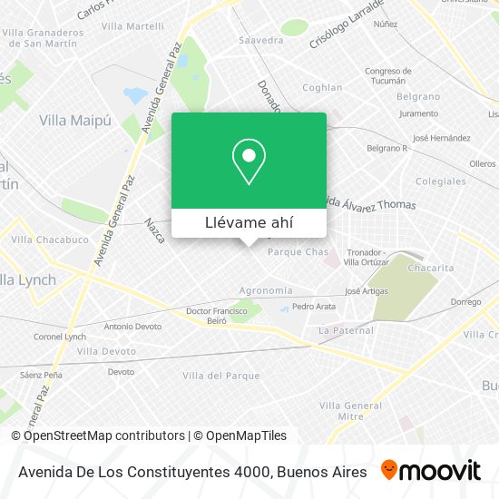 Mapa de Avenida De Los Constituyentes 4000