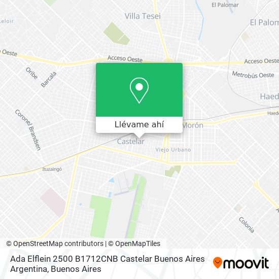Mapa de Ada Elflein 2500  B1712CNB Castelar  Buenos Aires  Argentina