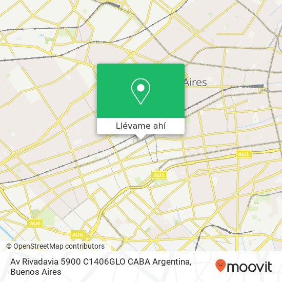 Mapa de Av  Rivadavia 5900  C1406GLO CABA  Argentina