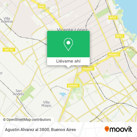 Mapa de Agustin Alvarez al 3800