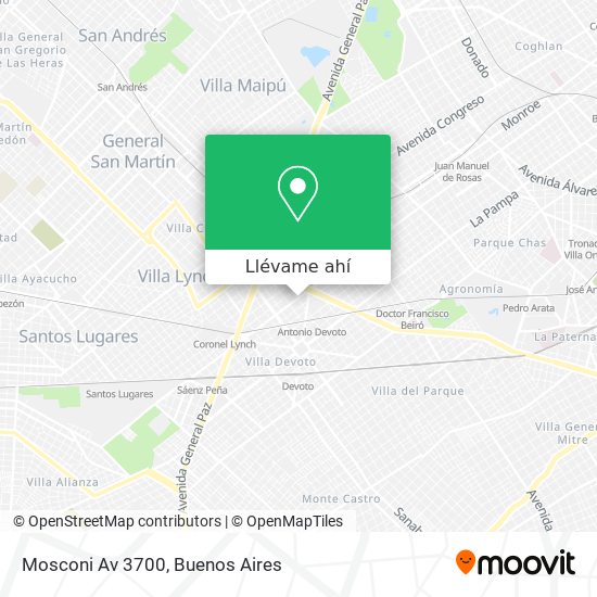 Mapa de Mosconi Av  3700