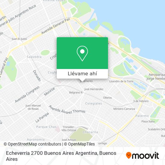 Mapa de Echeverría 2700  Buenos Aires  Argentina