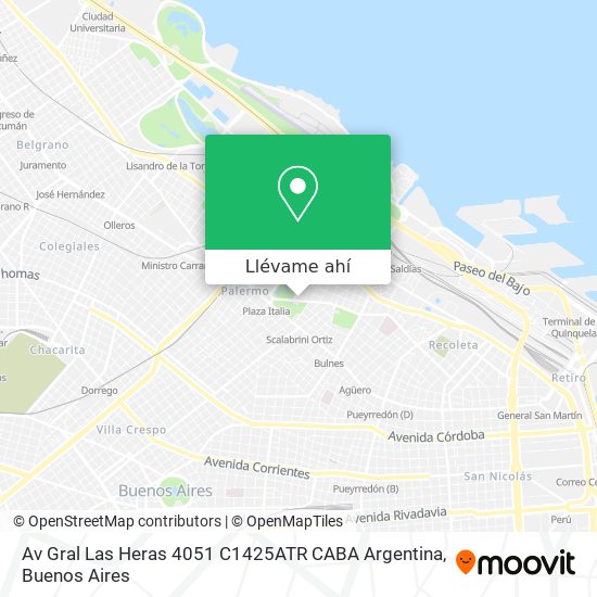 Mapa de Av  Gral  Las Heras 4051  C1425ATR CABA  Argentina