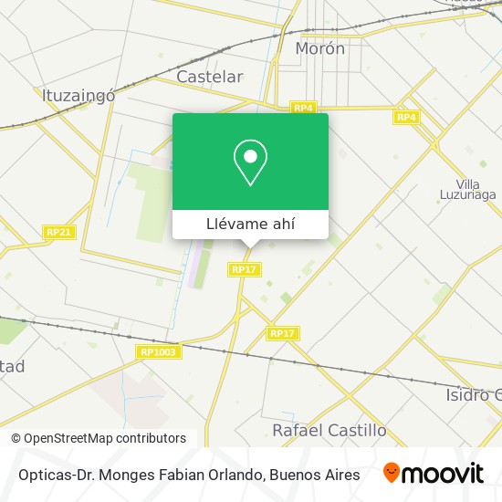Mapa de Opticas-Dr. Monges Fabian Orlando
