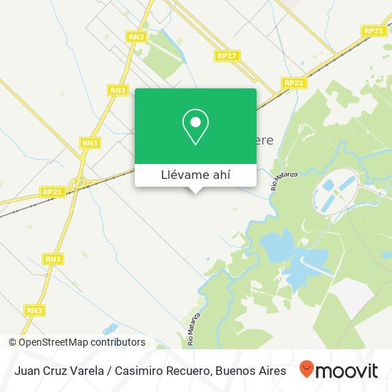 Mapa de Juan Cruz Varela / Casimiro Recuero