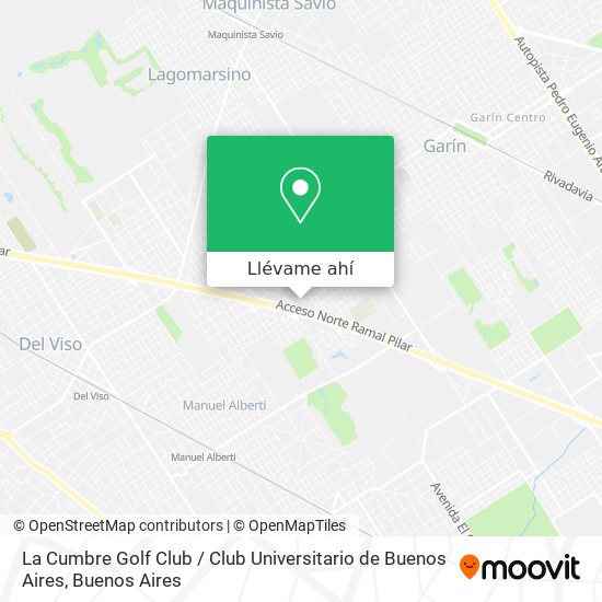 Mapa de La Cumbre Golf Club / Club Universitario de Buenos Aires