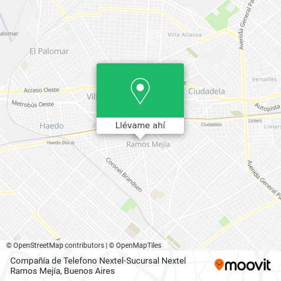 Mapa de Compañía de Telefono Nextel-Sucursal Nextel Ramos Mejía