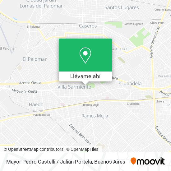 Mapa de Mayor Pedro Castelli / Julián Portela