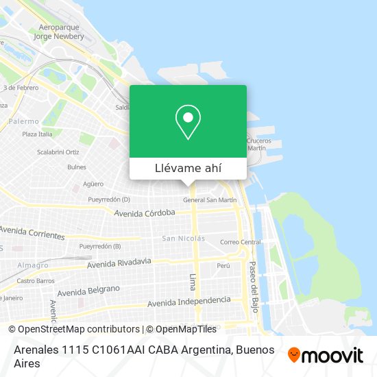 Mapa de Arenales 1115  C1061AAI CABA  Argentina