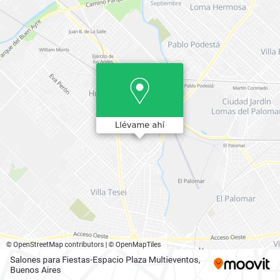 Mapa de Salones para Fiestas-Espacio Plaza Multieventos