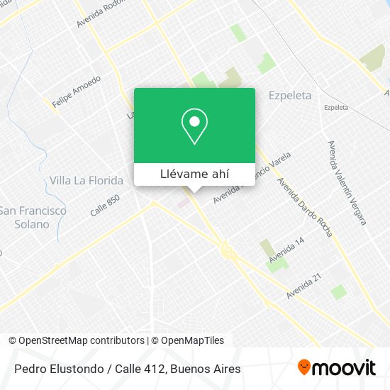 Mapa de Pedro Elustondo / Calle 412