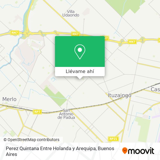 Mapa de Perez Quintana Entre Holanda y Arequipa
