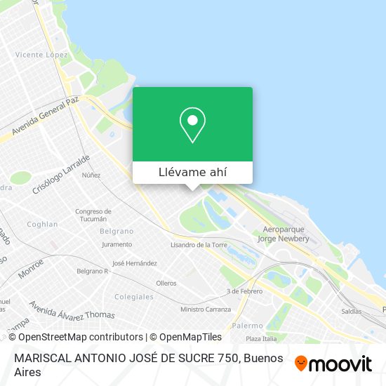 Mapa de MARISCAL ANTONIO JOSÉ DE SUCRE 750