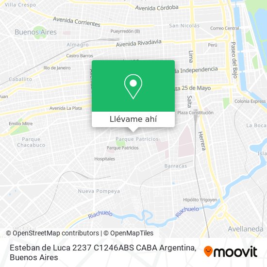 Mapa de Esteban de Luca 2237  C1246ABS CABA  Argentina