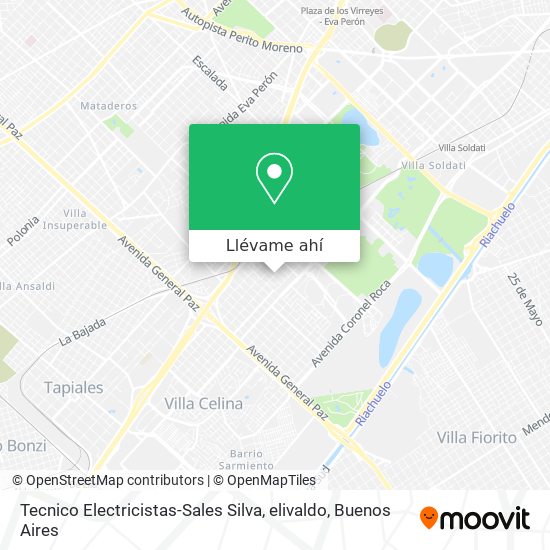 Mapa de Tecnico Electricistas-Sales Silva, elivaldo