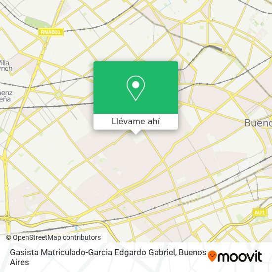 Mapa de Gasista Matriculado-Garcia Edgardo Gabriel