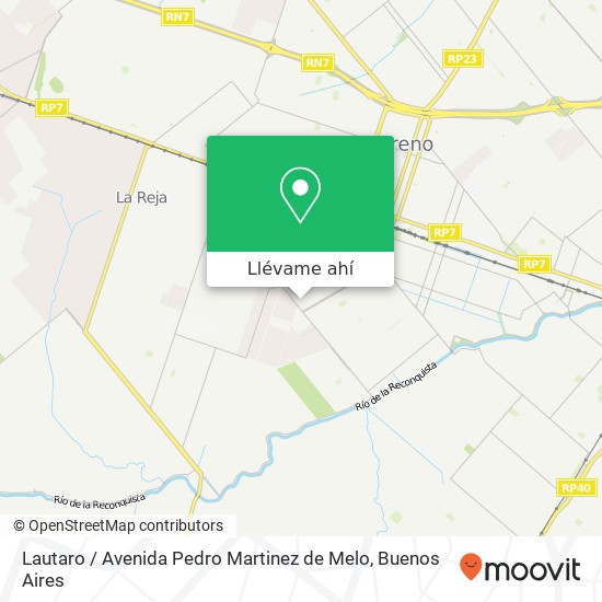 Mapa de Lautaro / Avenida Pedro Martinez de Melo